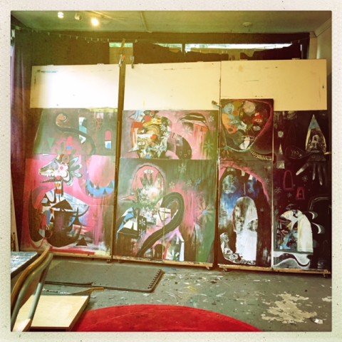 This is a recent shot of the painting that Jesse was working on from the last blog post.