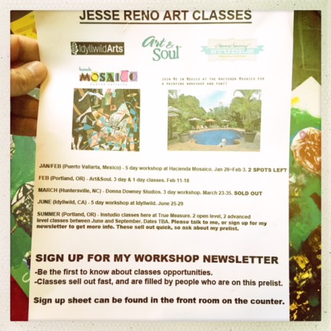 Upcoming workshops by Jesse Reno